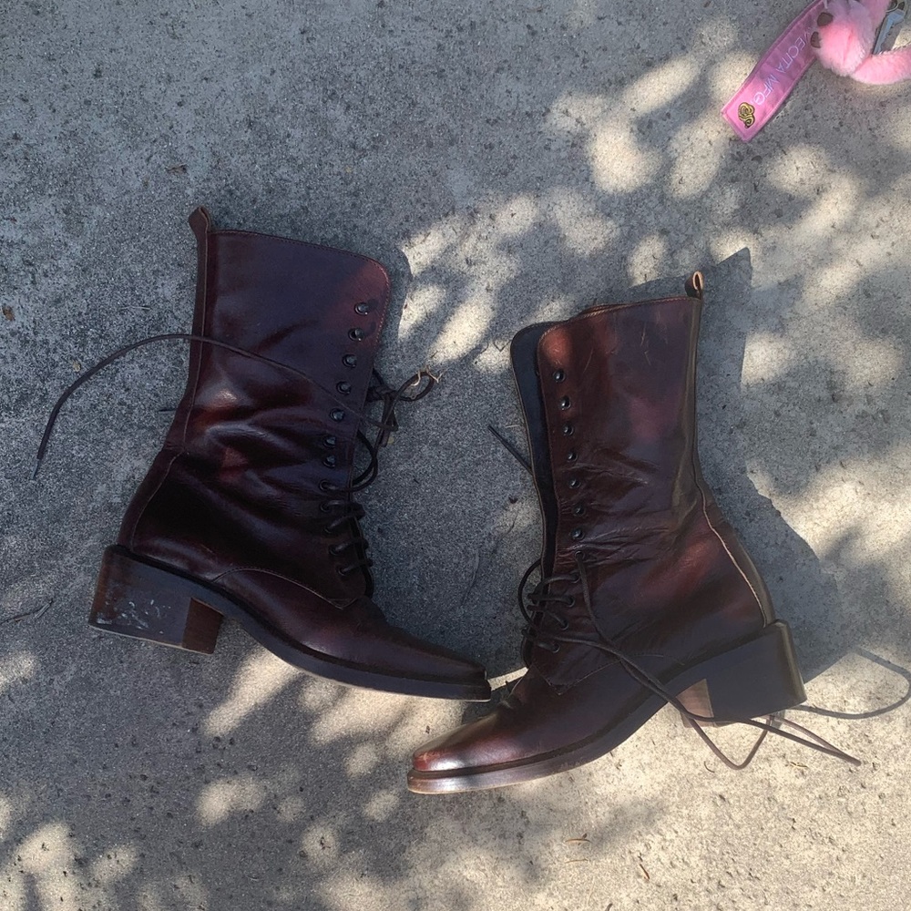 Vintage lace up boots